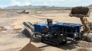 Kleemann Tracked Jaw Crusher MC 120 Z Crushing River Gravel [upl. by Aerdnaz]