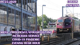 MBTA  Commuter Rail Service Phase Two Stage Two on the ProvidenceStoughton Line at Canton Junction [upl. by Frants]