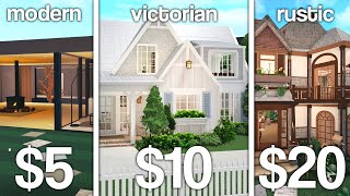 COMPARING 3 BLOXBURG HOUSES built on FIVERR [upl. by Ainig]