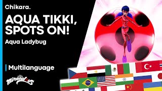 MIRACULOUS  MULTILANGUAGE Aqua Tikki Spots On — Ladybugs Aqua Transformation 2021 COMPILATION [upl. by Ahsital]