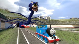 Building a Thomas Train Chased By Cursed Thomas turned into New Shin Sonic Tapes EXE in Garrys Mod [upl. by Neerual49]