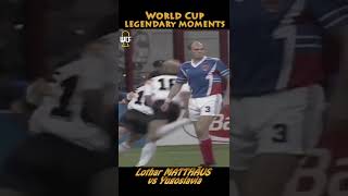 Lothar Matthäus 🇩🇪 rocket shot v Yugoslavia 1990  Shorts [upl. by Mota]