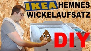 DIY IKEA Hemnes Wickeltisch Wickelaufsatz selber bauen Wickelkommode selber machen IKEA HACK Hemnes [upl. by Schwinn]