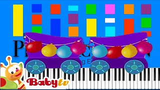 BabyTV The Train with the Cuddlies Slow EASY Medium 4K Piano Tutorial [upl. by Ahsienot84]