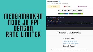 Menguatkan Keamanan API dengan Rate Limiter Menggunakan NodeJS dan Express Rate Limit [upl. by Atiuqihs]