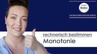 Monotonie steigendfallend einer Funktion bestimmen by einfach mathe [upl. by Dasi]