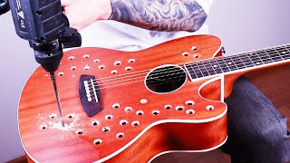 I drilled holes in my guitar and it sounds UNREAL [upl. by Yffub]