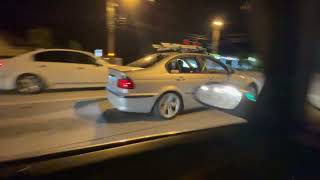 BMW E46 325i Shooting Flames Chased By E90 335i [upl. by Kiraa282]