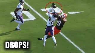 Every Ravens Dropped PassInterception vs Cleveland Browns [upl. by Auberbach]