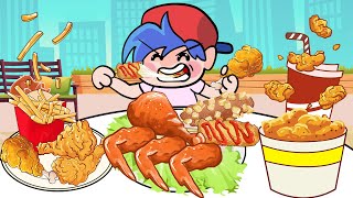 FRIDAY NIGHT FUNKIN vs CHICKEN MUKBANG  FNF ANIMATION MUKBANG [upl. by Llerryt]