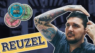 💈 REUZEL 💇‍♂️ Review sobre CÓMO UTILIZAR las POMADAS de REUZEL  Más Que Barbas [upl. by Keldon111]