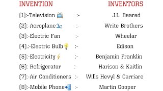 Invention And Their Inventors [upl. by Silvestro316]