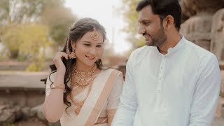 Utkarsha and Vishal pre wedding shoot  south indian look special [upl. by Ittak168]