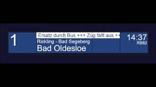 Verschiedene Ansagen in Neumünster für die RB82 [upl. by Anglo]