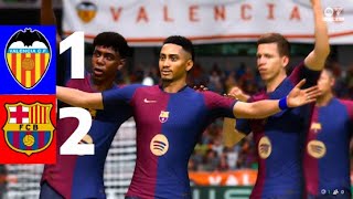 VALENCIA CF 2 vs 3 FC BARCELONA  LALIGA 202425 MD01 FC 25 [upl. by Zeba]