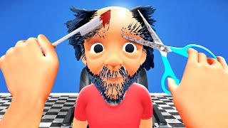 Making People BALD During Haircut  Barbershop Simulator VR [upl. by Oribel]