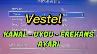 Vestel TV TRT 1 FREKANS AYARLAMA  Vestel TV Kanal Arama Uydu ayarı [upl. by Elonore]