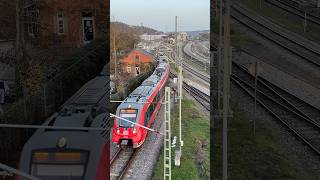 DB 442 284 „MittelhessenExpress“ auf der Ammertalbahn Tübingen Bahnübergang Europastraße br442 [upl. by Jennine]