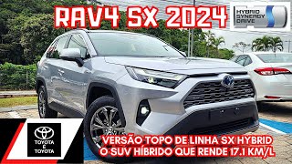 AVALIAÇÃO TOYOTA RAV4 SX HYBRID 2024  SUV TOYOTA HÍBRIDO QUE RENDE 171 KML [upl. by Airetak743]