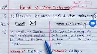 Difference between Email and Video Conferencing  Learn Coding [upl. by Mannes802]