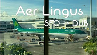 Aer Lingus Review  San Francisco to Dublin Ireland  International Transatlantic Flight A330 [upl. by Bedwell]