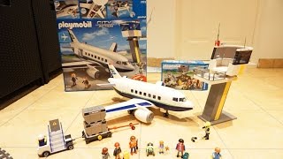 Playmobil 5261 City Action Airport Cargo and Passenger Jet amp 5262 Aircraft Stairs [upl. by Semreh]