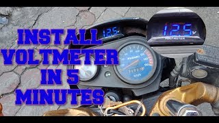 How to install voltmeter on motorcycle TAGALOG TUTORIAL [upl. by Assennav]