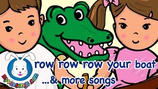 Row Row Row Your Boat with lyrics amp more Nursery Rhymes [upl. by Aciretahs842]