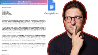 How To Make a Free Cover Letter Template Using Google Docs 2024 [upl. by Michaud]