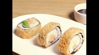 Recette  Makis Frits au Saumon Brandt [upl. by Aliemaj]