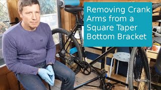 Removing crank arms from a square taper bottom bracket [upl. by Cy150]