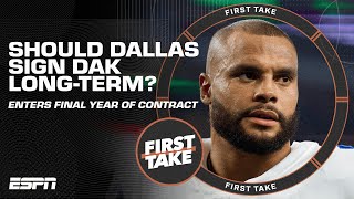 Should Cowboys commit to Dak Prescott longterm Stephen A amp Louis Riddick DISAGREE 👀  First Take [upl. by Assir]