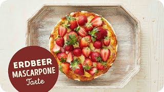 Sommerliche ErdbeerMascarpone Tarte  vegetarisch [upl. by Marucci853]