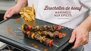 Brochette de boeuf marinée aux épices Bovins des Combrailles [upl. by Etnuahc]