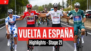 Highlights 2023 Vuelta a España Stage 21  Kaden Groves Remco Evenepoel Hold Off Group For Victory [upl. by Sivrad]