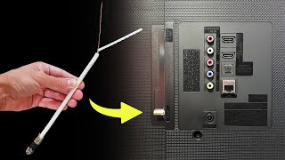 Put 1 Piece Coaxial Cable On Your TV And Release All Free Channels Of Smart TV How To Make Antenna [upl. by Yroj394]