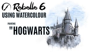 How to use Digital Watercolor with Rebelle 6  Painting Hogwarts [upl. by Yellehs192]