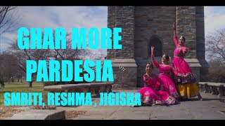 Ghar More Pardesiya  Kalank  Kathak Choreography by Reshma  Smriti and Jigisha [upl. by Akerehs]