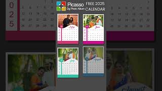 FREE 2025 CALENDAR New FREE Calendar Template For Picasso Dg Photo Album Making Software calender [upl. by Alameda]