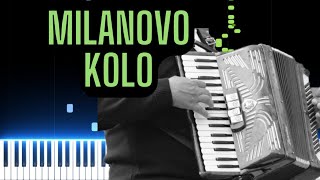 MILANOVO KOLO  piano cover tutorial KLAVIR [upl. by Erej837]