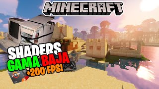 EL MEJOR SHADER GAMA BAJA PARA MINECRAFT  200FPS  Sildurs Vibrant Shaders LITE amp MEDIUM  1204 [upl. by Landre35]