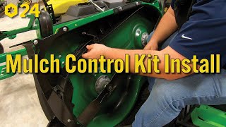 How to Install Mulch Control Kit on John Deere Zero Turn Z320R Mower [upl. by Dafodil]