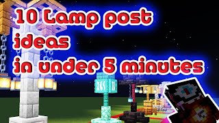 10 lamp post ideas for your Minecraft world in under 5 minutes [upl. by Apul]