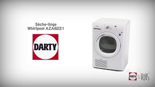 Sèchelinge Whirlpool AZA8221  démonstration Darty [upl. by Flan277]