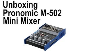 Pronomic M 502 Mini Mixer Low Budget Unboxing HD German [upl. by Kacy]