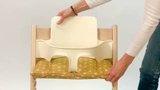 How to install the Tripp Trapp cushion Baby Set and Tray Table Tripp Trapp Sitzkissen Anleitung [upl. by Alben]