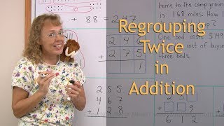 Regrouping twice in addition 3 digit numbers [upl. by Remde]