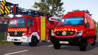 Emergency Call 112  Paris Firefighters Fire Brigade Truck First Respoding 4K [upl. by Nile]