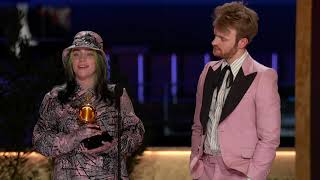 Billie Eilish Wins Record Of The Year  2021 GRAMMY Awards Show Acceptance Speech [upl. by Sabine]