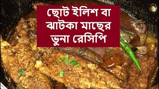 ছোট ইলিশ বা ঝাটকা মাছের ভুনা [upl. by Yecnahc]